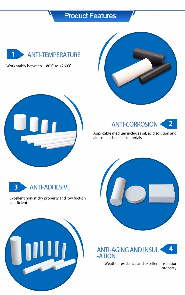 High Performance Various Graphite Filled PTFE Pipe Tube /Rod