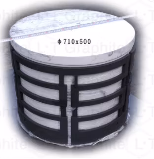 Riscaldatore in grafite a cilindro ad alta conducibilità termica per forni industriali